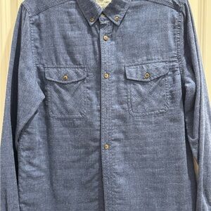 Men's Vintage Blue Button-Up Shirt